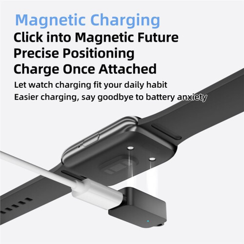 Magnetic Charging Adapter Built-in Keychain  Indicator Light for   Fit3  Watch 1