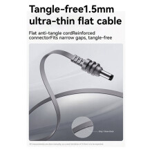 For Starlink Retractable Power Cord Male DC5521 to DC5521 Plug-and- Portable Cable Satellite Cable