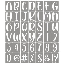 Plantillas de Letras de 3 Pulgadas para Pintar 42 Piezas Plantillas de Letras y Números de Plástico para Carteles de Madera Manualidades DIY