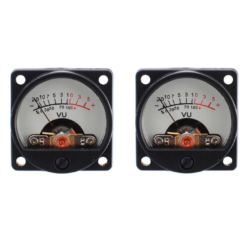 2pcs Panel VU Meter Warm Back Light Recording VU Panel Meter VU Meter Audio Level Amp Meter for DIY HiFi Stereo Mixer