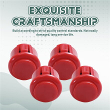 10st 24mm för Baolian Kassettknappar Arcade Tryckknappsväxel Cirkeln Knappar Mikro-Brytare för Arcade DIY Kit