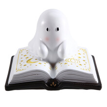 Halloween Reading Lamp Reading Book Lamp Magic Book Night Light 3D LED Statue Night Light