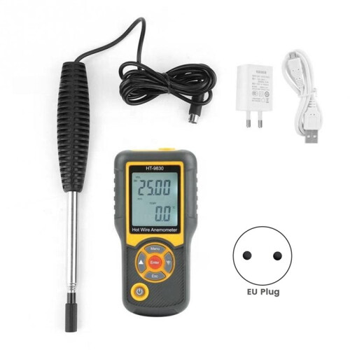 HT-9830 Anemometer, Digital Wind Speed Meter, Professional Wind Speed and Temperature Tester, Handheld Wind Speed Sensor 2