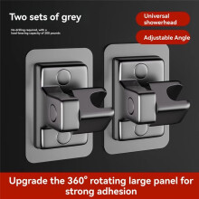 360 Adjustable Shower Holder,Universal Handheld Shower Holder - No Drill Wall Mount, Strong Viscosity 2 Pcs