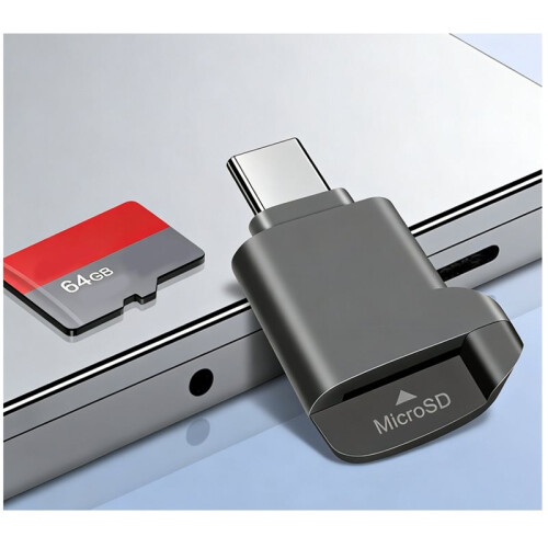 Type-C 2.0  TF Card Reader External Storage Portable USB-C Adapter Compact and Stretchable Design for Data Transfer 1