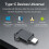 Type-C 2.0  TF Card Reader External Storage Portable USB-C Adapter Compact and Stretchable Design for Data Transfer 3
