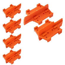 6 Peças de Espaçador de Deck ABS, Ferramenta de Espaçamento de 1/8 e 3/16 Polegadas Laranja para Decking de Madeira Composta Tratada Sob Pressão
