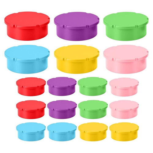 18pcs Vial Caps for 3ml & 5-100ml Bottles, Multi-Color Silicone Covers for Secure Storage