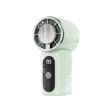 Portable Handheld Fan Ice Compress Rapid Cooling with LED Display USB Rechargeable for Makeup Travel Outdoor Fan B