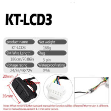 Kit di Accessori per Bici Elettriche 500W 22A KT Controller Motore Senza Spazzole + Display KT-LCD3 per Modifiche e Riparazioni di e-Bike