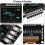 2Pcs 0.96 Inch OLED I2C IIC Display Module 128x64 with Matrix 4 Button  Self-Luminous OLED Screen /Yellow 4