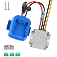 24V-12V Battery Converter Adapter for Kobalt 24V Lithium Battery with Fuse for Rc Car Truck Power Wheel 10A 120W