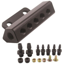Vakuum-Manschettenblock Vakuumanschlussblock 1/8NPT Wastegate Turbo Boost 5-Port Auto-Vakuumblock Ansaugkrümmer-Kit