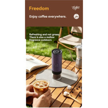 Portabel Elektrisk Kaffekvarn USB Uppladdningsbar 40 Växlar Justerbar för Hemmet Droppkaffe Automatisk Kaffekvarn C
