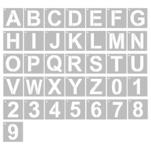Plantillas de Letras y Números de Plástico Reutilizables Grandes de 3 Pulgadas, Juego de 36 Piezas de Alfabeto para Pintar en Madera, Letrero,
