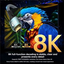 Kabel 2.1 Kompatybilny z 8K, Nieślizgający Się, Kabel 2.1 8K60Hz 4K240Hz 48Gbps UHD do Laptopa HDTV 1M
