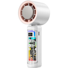 USB 3000mAh Batterij Digitale Weergave Ventilator Handheld Hoge Vermogen Luchtkoeling Ventilator Huishoudelijk Buiten Kleine Koelventilatoren