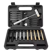 21pcs/Set Punch Tools Made of Solid Material Including Steel Punch and Hammer with Bench Block Roll Pin Punch Set