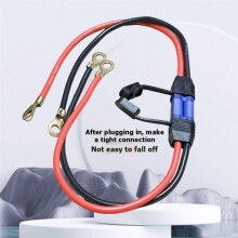 EC5 zu O-Typ Terminal Motorrad Notstartdraht Hochleistungs 10AWG Leitung Männlicher Weiblicher Stecker Verbindungskabel 0,5m B