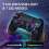 Wireless Game Controller for PS4/PC, Hall Effect Joystick, RGB Lighting, 6-Axis Gyro, Touchpad Game Controller Black 4