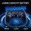 Wireless Game Controller for PS4/PC, Hall Effect Joystick, RGB Lighting, 6-Axis Gyro, Touchpad Game Controller Black 6