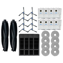 For DEEBOT X2 Combo Spare Parts Robot Vacuum Cleaner Main Side Brush Dust Bag Hepa Filter Mop Accessories(34pcs)