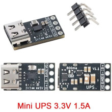 UPS Power Module with Type C 3.3V 5V Output 1.5A Lithium Battery Charging 3.3V