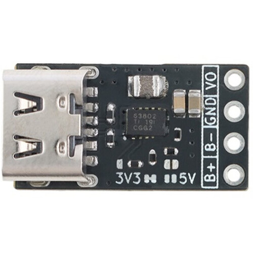UPS Power Module with Type C 3.3V 5V Output 1.5A Lithium Battery Charging 5V 1