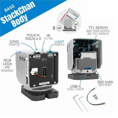M5 StackChan Body Desktop AI Robot Body for StackChan Mainframe Maintenance 1