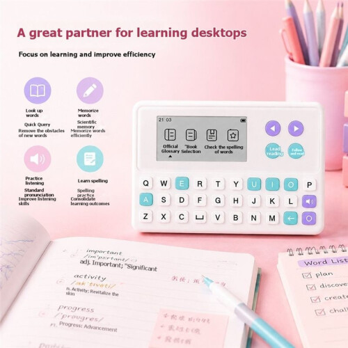 Portable Electronic Pocket-Sized Spelling Word Memorization and Vocabulary Learning Tool with Screen 2