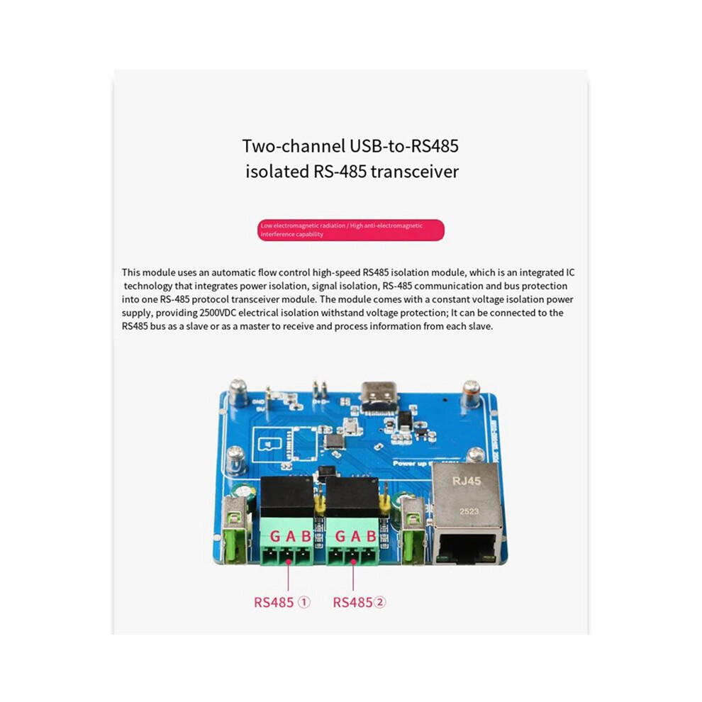 Rpi Extension RPi0-DRS485 Carte D'Extension RS485 Double pour Raspberry Pi Zero/Zero2 ...