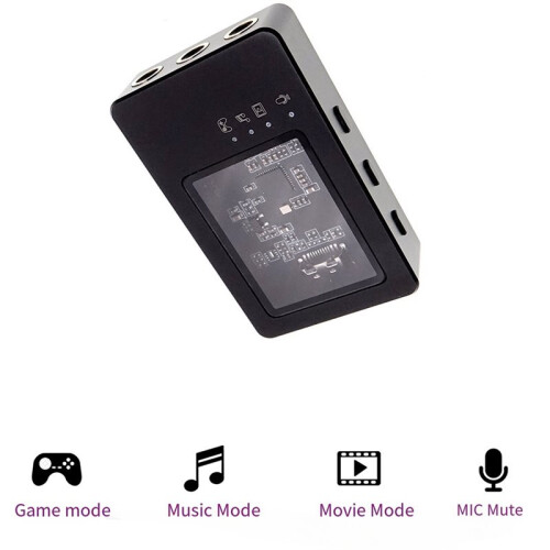 Adattatore Audio USB-C Esterno DAC Dongle per IOS Android Mobile PC Suono Surround Virtuale 7.1 per Gaming Streaming 2