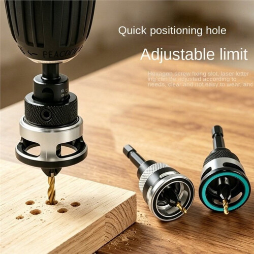 Titanium-Coated Woodworking Limit Four  Countersink Drill Adjustable Depth Step Drill Screws Countersink Drill Bit B 1