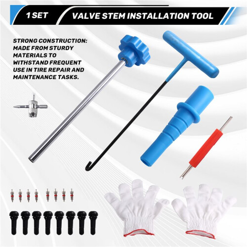 23PCS Car Tire Valve Stem Installation Tool Kit Valve Core Puller Set for Repair with Maintenance Tools 1