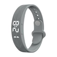Waterproof Vibrating Alarm Wristband Vibration Wake- Body Temperature Monitor LED Digital Bracelet LED Screen B