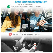 CD Speler voor Auto Externe Draagbare Auto CD Spelers met AUX Kabel/BT TX/HiFi Speakers  5.3 Universele CD Speler