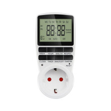 Electronic Digital Timer Socket Kitchen Timer Outlet Programmable Timing Socket Control Shutter Power-Off EU