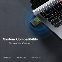 Placa de Rede Sem Fio USB WiFi 6 600Mbps 2.4G/5GHz Adaptador USB Sem Driver 5.4 para PCs e Laptops