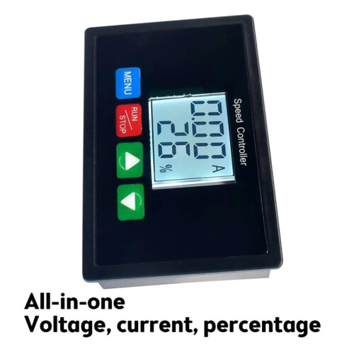 10-55V 20A PWM Speed Controller LCD Digital Display 0- Adjustable  Motor Governor Voltmeter Ammeter 24V 36V 48V 2