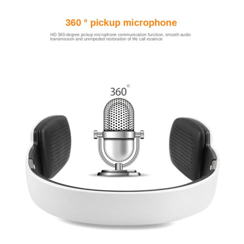 Cuffie Wireless  -Ear Sportive con Microfono, Controllo Touch e Design Pieghevole Bianco 1