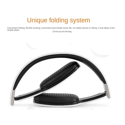 Cuffie Wireless  -Ear Sportive con Microfono, Controllo Touch e Design Pieghevole Bianco 2