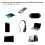 Cuffie Wireless  -Ear Sportive con Microfono, Controllo Touch e Design Pieghevole Bianco 6