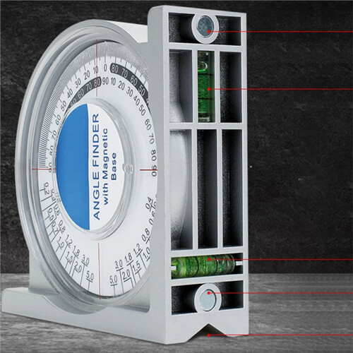 360-Degree Multifunctional Inclinometer,Angle Finder & Slope Measuring Tool with Auto Ranging 2