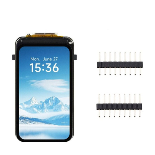Waveshare Placa de Desenvolvimento LCD ESP32-C5 de 1,47 Polegadas WiFi 6 BT 5 172x320 262K Cores Utilizando RISC-V de 32 Bits com Conector de Pinos