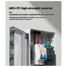 Solar DC600V Disconnect with Lightnin Protection Economical PV Combiner Box 1 in 1 Out IP65 Distribution Box