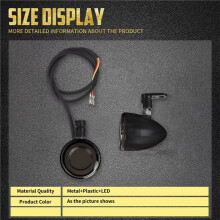 Intermitentes LED para Motocicleta con Kit de Reubicación, Luz de Posición Delantera para Touring Softail Dyna Sportster 86-24