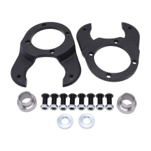 1Pair Black Straight Axle Disc Brake Caliper Bracket Set Hardware for 1978- Metric Calipers to Your 1937-1948