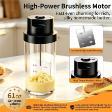 Electric Cream Mixer Manual & Egg Whisk Blender Household DIY Butter Maker Baking Milk Frothing Stirring Tool EU Plug