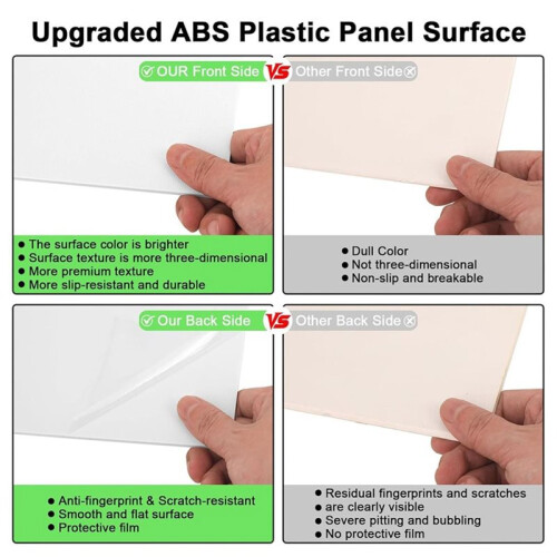 4Pack White ABS Plastic Sheet 12" X 16" X 1/8" 3MM Tensile ABS Moldable Plastic Panel for Crafts, DIY, Signs 1