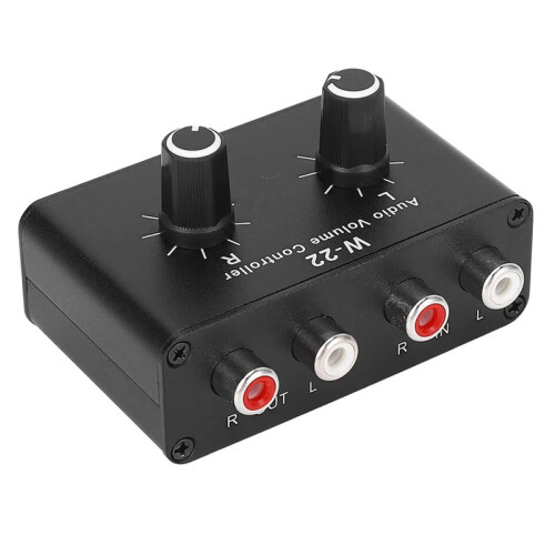 Stereo Switcher  Volume Control Box 3.5mm Volume Control Box Balance Adjuster Small Attenuator Knob  Volume 2pc 1